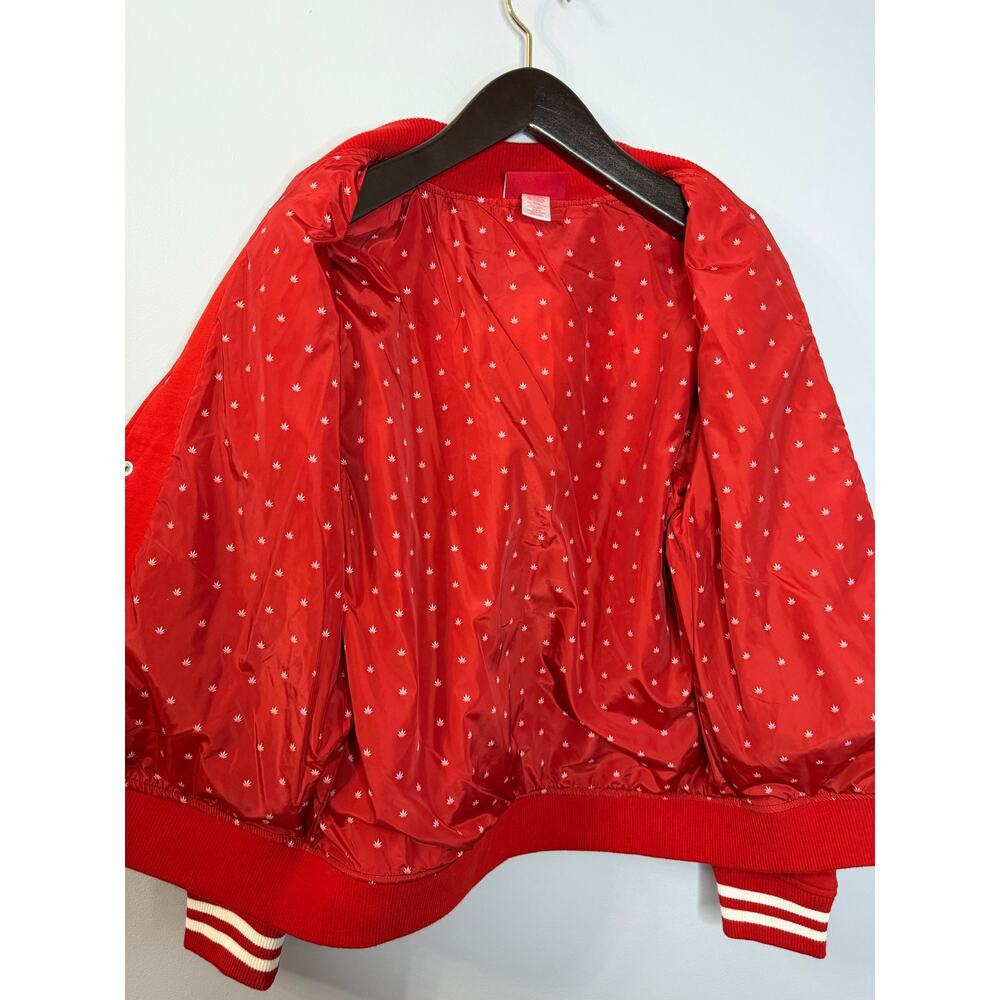 Medmen Red Versatile Bomber Jacket Unisex Sz XL - Picture 7 of 10